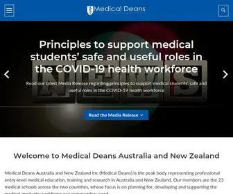 Medicaldeans.org.au(Medical Deans Australia and New Zealand) Screenshot