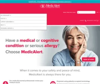 Medicalert.ca(Medical ID bracelets & jewelry linked to an emergency medical record) Screenshot