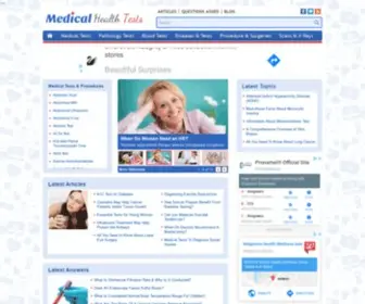 Medicalhealthtests.com(Types of Medical Health Tests) Screenshot
