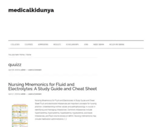 Medicalkidunya.com(USA Board Exams Study Guide and Practice Tests) Screenshot