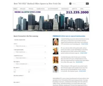 Medicalofficenyc.com(Best "NO FEE" Medical Office Spaces in New York City) Screenshot