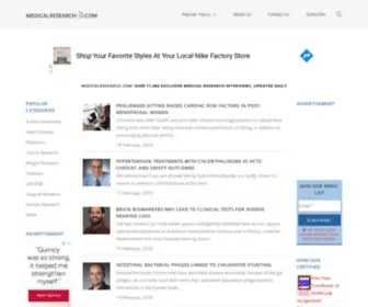 Medicalresearch.com(Medical Research News and Exclusive Interviews) Screenshot