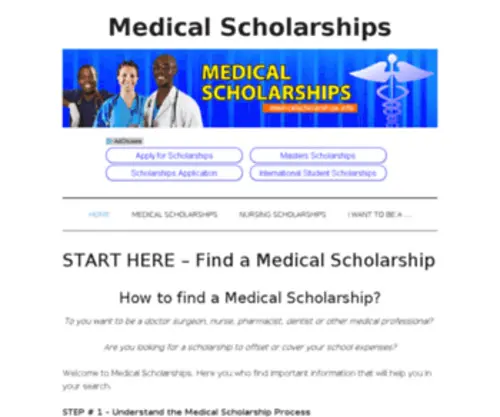Medicalscholarships.info(Medicalscholarships info) Screenshot