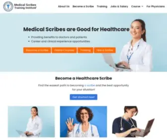 Medicalscribes.org(Learn what) Screenshot