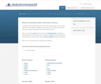 Medicalterminologydb.com(Medical Dictionary and Glossary) Screenshot