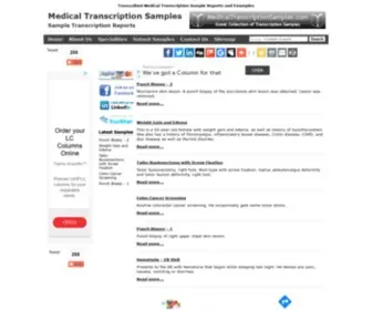 Medicaltranscriptionsamples.com(Medical Transcription Samples) Screenshot