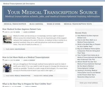 Medicaltranscriptionsource.com(Medical Transcription Source) Screenshot