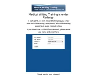 Medicalwritingtraining.com(Medical Writing Training) Screenshot