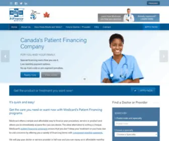 Medicard.com(Canada's Patient Financing Company) Screenshot