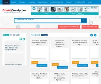 Medicards.in(/ Directory of Medical Equipments Technology Companies) Screenshot