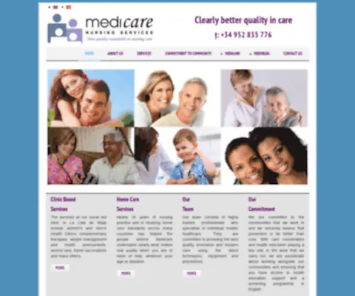 Medicarenursingservices.com(Quality Private Healthcare on the Costa del Sol) Screenshot