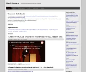 MediCDebate.org(Medic Debate) Screenshot