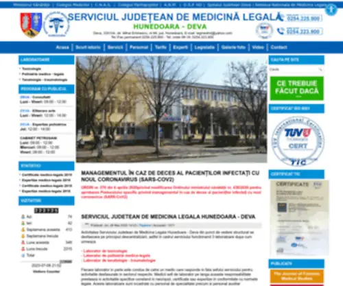 MedicinalegalaHD.ro(Serviciul Judetean de Medicina Legala Hunedoara) Screenshot
