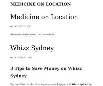 Medicineonlocation.com.au(Medicine on Location) Screenshot