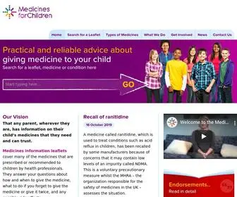 Medicinesforchildren.org.uk(We provide practical and reliable advice about giving medicine to your child) Screenshot