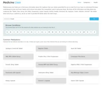 Medicineuses.com(Medicine Uses) Screenshot