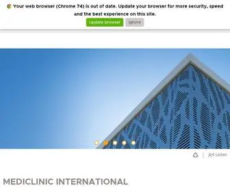 Mediclinic.com(Medi-clinic) Screenshot