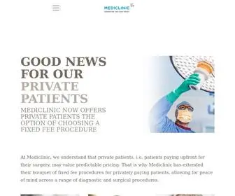 MediclinicPrivatefixedfees.co.za(Fixed Fees) Screenshot