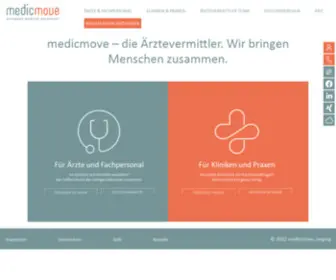 Medicmove.com(Wir bringen die richtigen Menschen zusammen) Screenshot