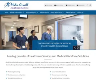 Mediconcall.com.au(Medic Oncall by Healthcare Australia I When quality and flexibility matter) Screenshot