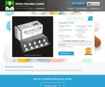 Medicoremediesindia.com(Medico Remedies Limited) Screenshot