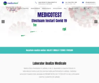 Medicotest.ro(MEDICOTEST Laborator Analize Medicale Medicina muncii Galati Braila) Screenshot