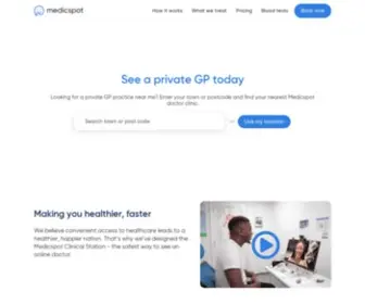 Medicspot.co.uk(Future of Healthcare) Screenshot