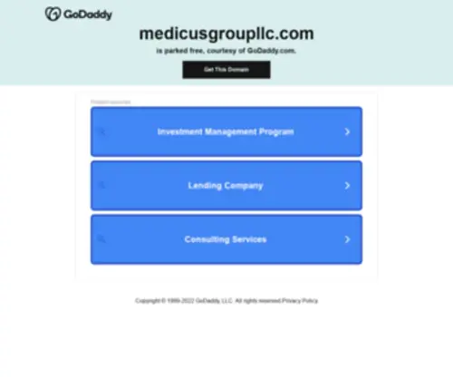 Medicusgroupllc.com(Medicusgroupllc) Screenshot