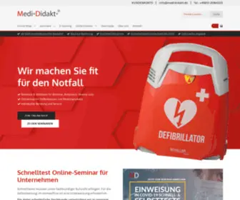 Medididakt.de(Seminare & Onlineshop für Notfallmedizin) Screenshot