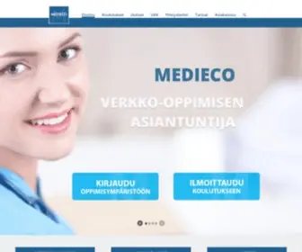 Medieco.fi(Terveydenhuollon verkkokoulutusten asiantuntija) Screenshot