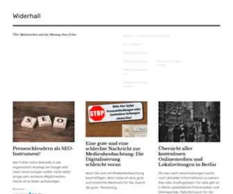 Medienresonanzanalyse.wordpress.com(Widerhall) Screenshot