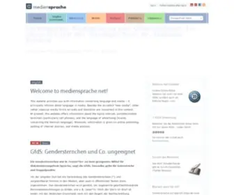 Mediensprache.net(Das Medienlinguistik) Screenshot