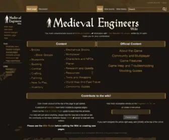 Medievalengineerswiki.com(Main Page) Screenshot