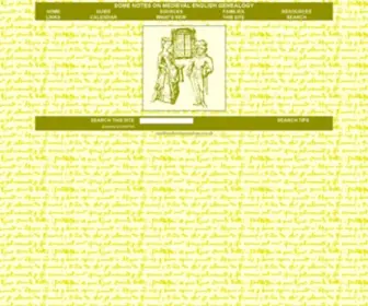 Medievalgenealogy.org.uk(Some notes on medieval English genealogy) Screenshot