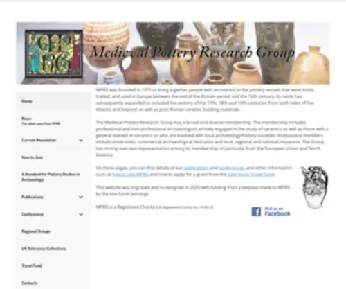 Medievalpottery.org.uk(Medieval Pottery Research Group) Screenshot