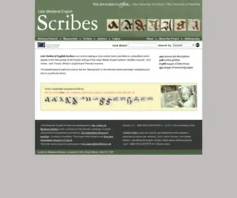 Medievalscribes.com(Late Medieval English Scribes) Screenshot