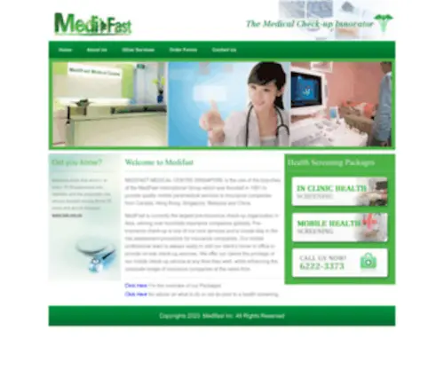 Medifast.com.sg(About Us) Screenshot