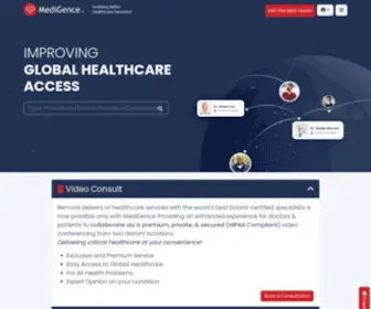Medigence.com(A global marketplace) Screenshot