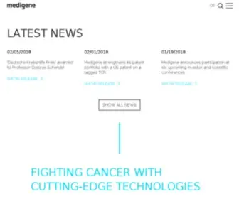 Medigene.com(Medigene AG) Screenshot