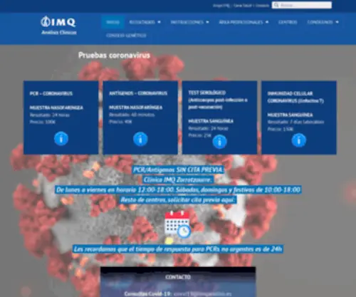 Medikosta.com(Análisis clínicos en Bizkaia) Screenshot