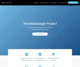 Mediledger.com(Blockchain solutions for Pharma companies) Screenshot