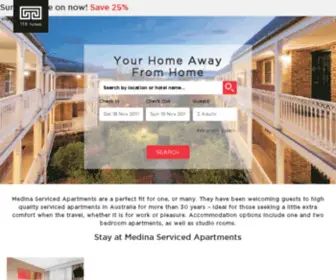 Medina.com.au(Adina Apartment Hotels and Medina Serviced Apartments Australia) Screenshot