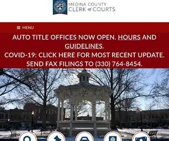 Medinacountyclerk.org(AUTO TITLE OFFICES NOW OPEN. HOURS AND GUIDELINES. COVID) Screenshot