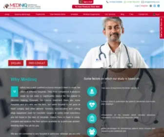 Mediniq.com(Mediniq Healthcare Pvt Ltd) Screenshot