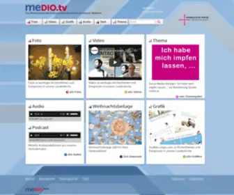 Medio.tv(Das Medienportal der Evangelische Kirche von Kurhessen) Screenshot