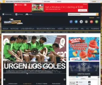 Mediotiempo.com.mx(Medio Tiempo la Casa del Futbol) Screenshot