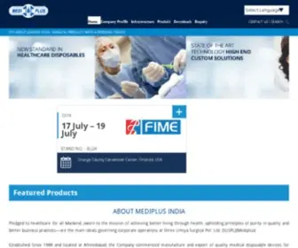 Mediplusindia.com(Medical Disposable Products Manufacture Export India) Screenshot