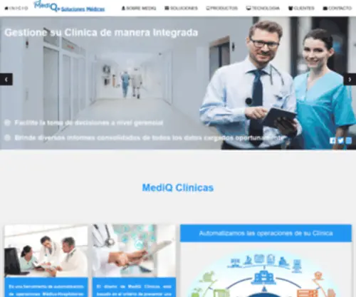 MediqClinicas.com.ve(MediQ Sistema Clinico Administrativo. Soluciones Sistemas Software para Clinicas APS Centro de Especialidades Consultorios Medicos Médicas Historias Medicas Citas Cobranzas Honorarios Medicos) Screenshot