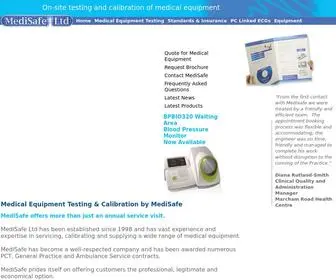 Medisafe.org.uk(Medical Equipment Testing & Calibration by MediSafe) Screenshot