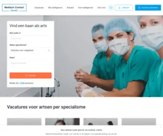 Medischcontactbanen.nl(Vacatures voor artsen) Screenshot